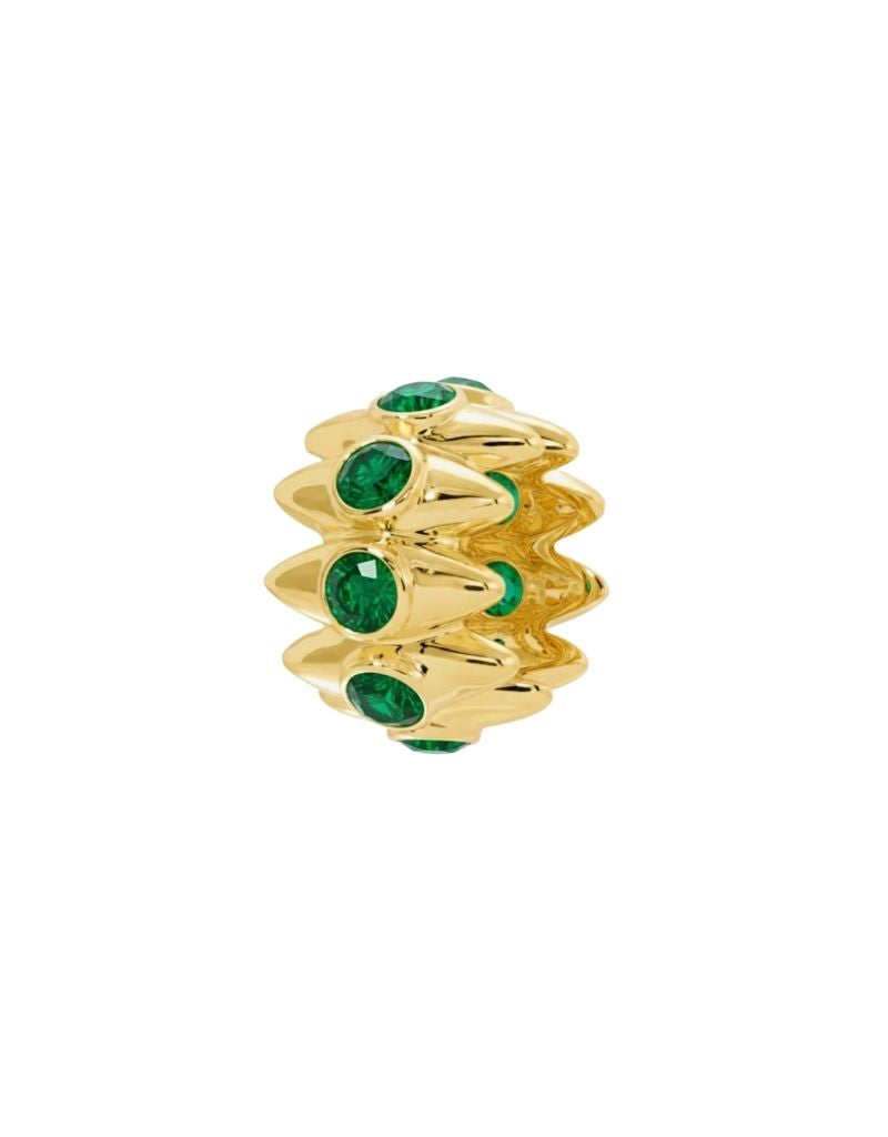 JTG Jewelry Spike Spacer Gold Emerald