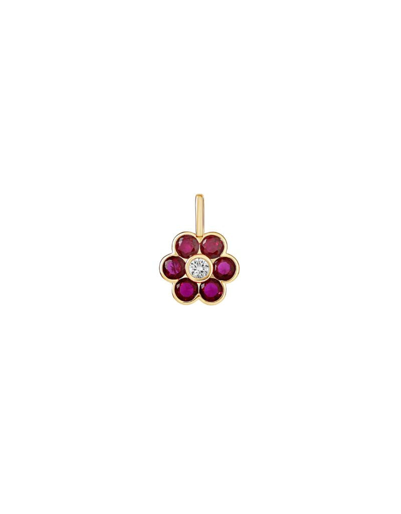 JTG Jewelry The Bloom Charm Gold Red