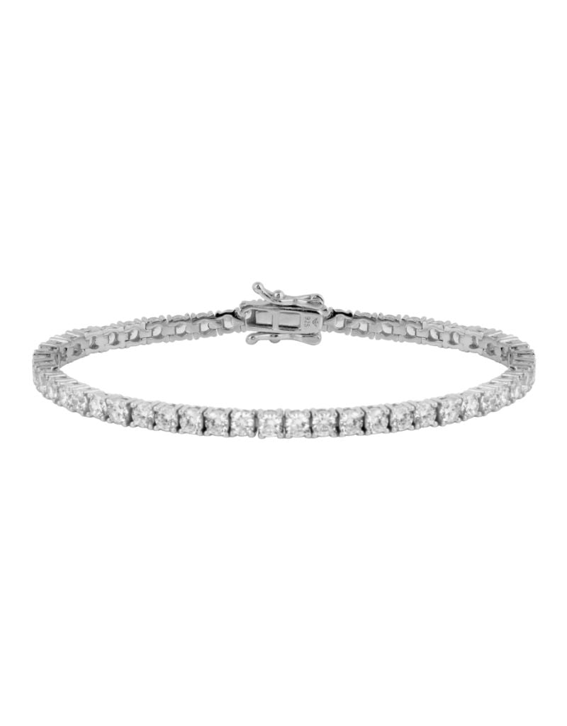 JTG Jewelry The Classic Tennis Bracelet Silver White