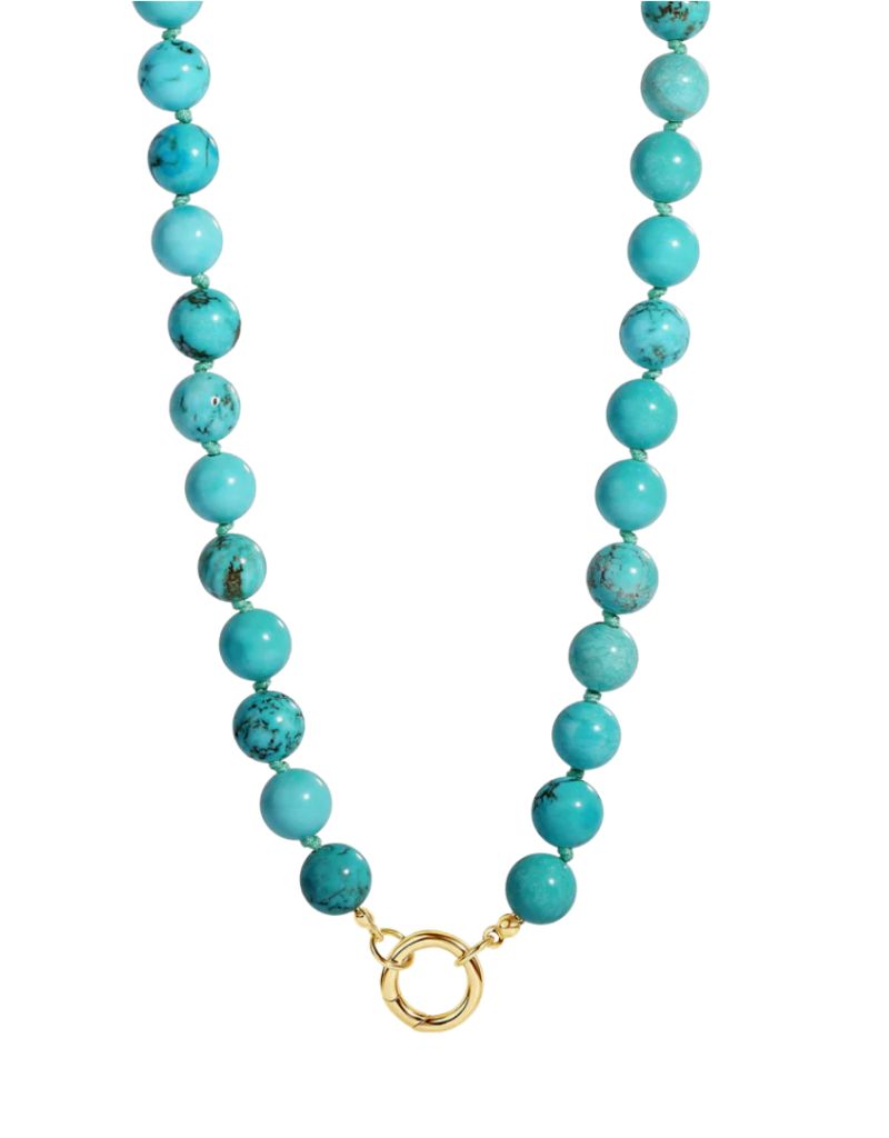 JTG Jewelry Turquoise Push Clasp Necklace