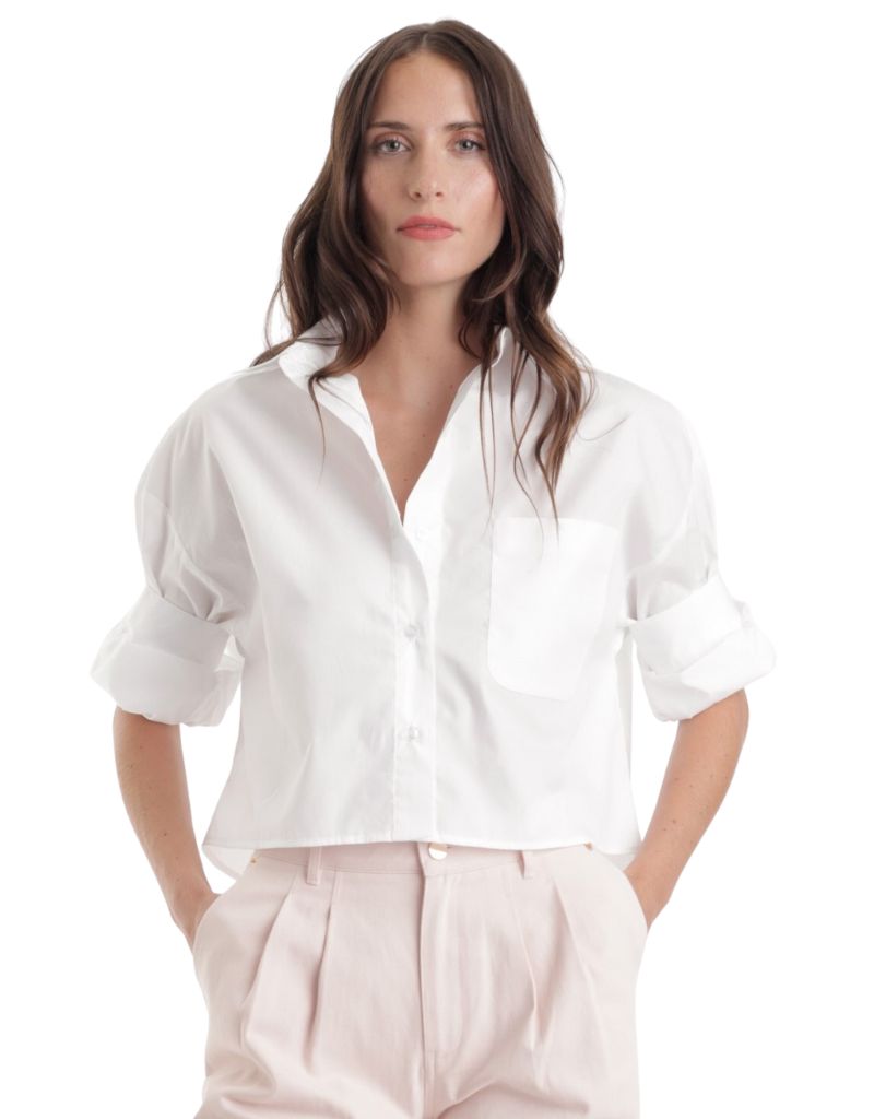 Karina Grimaldi Malaga Poplin Shirt White