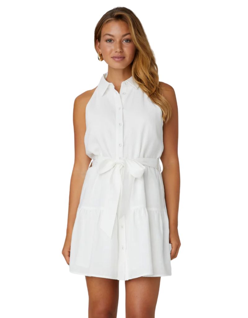 JS71 | Karlie Linen Blend Dress White | I Am More Scarsdale JS71 | Karlie Linen Blend Dress White | I Am More Scarsdale