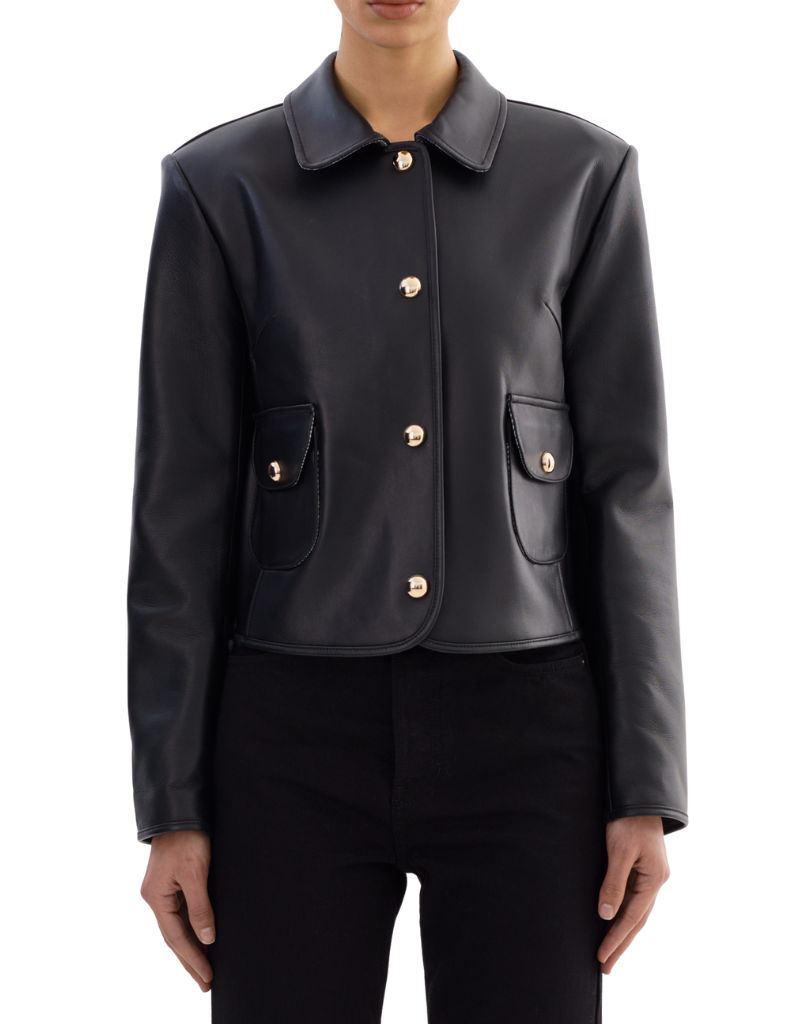 Lamarque Francesca Leather Jacket Black 