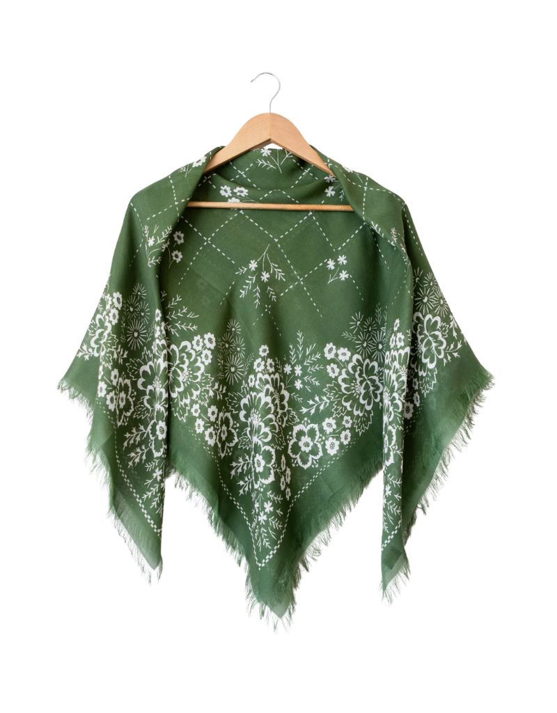 Last Chance Textiles Big Honcho Bandana Field in Olive