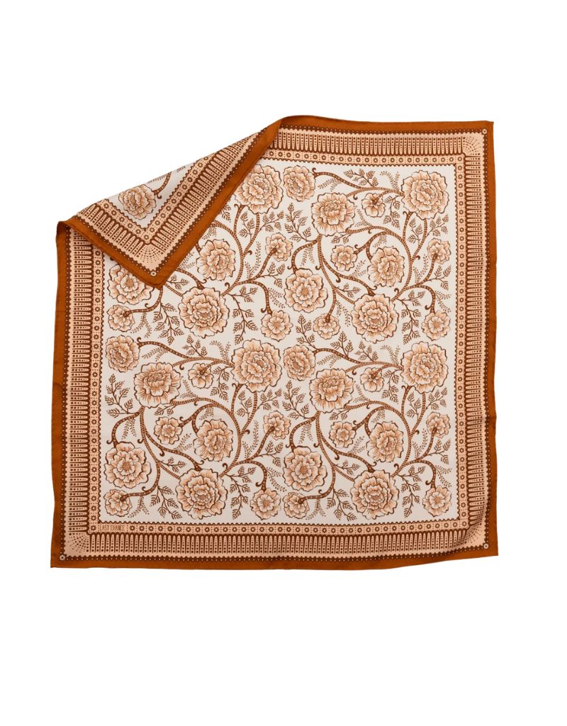Last Chance Textiles Silk Twill Large Scarf Ramble in Sandstone