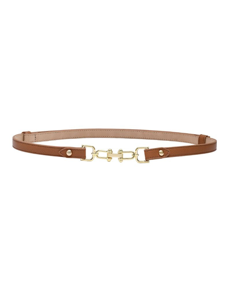 Laurel and Gold Mariposa Belt Caramel Gold