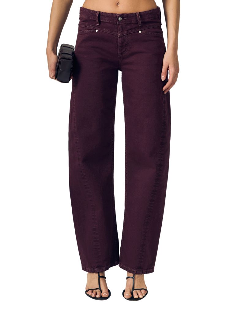 Le Jean Selena Long Plum Noir