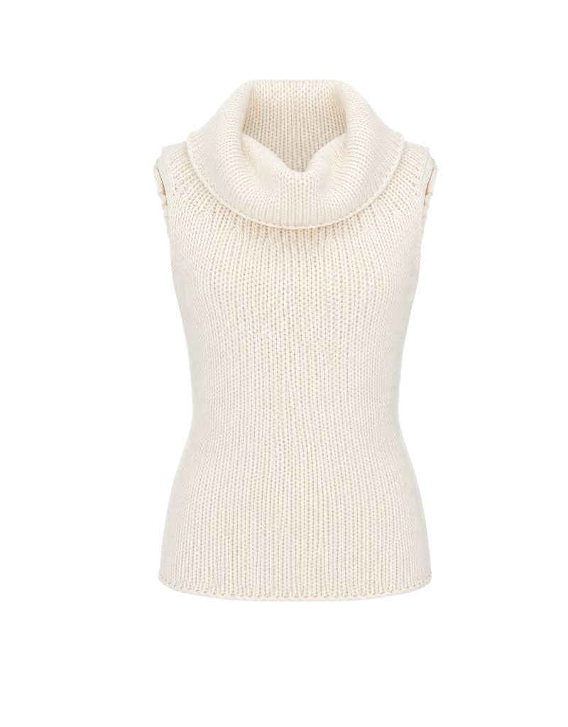 Le Superbe Hand Knit For U Tank Top Sweater Mozarella