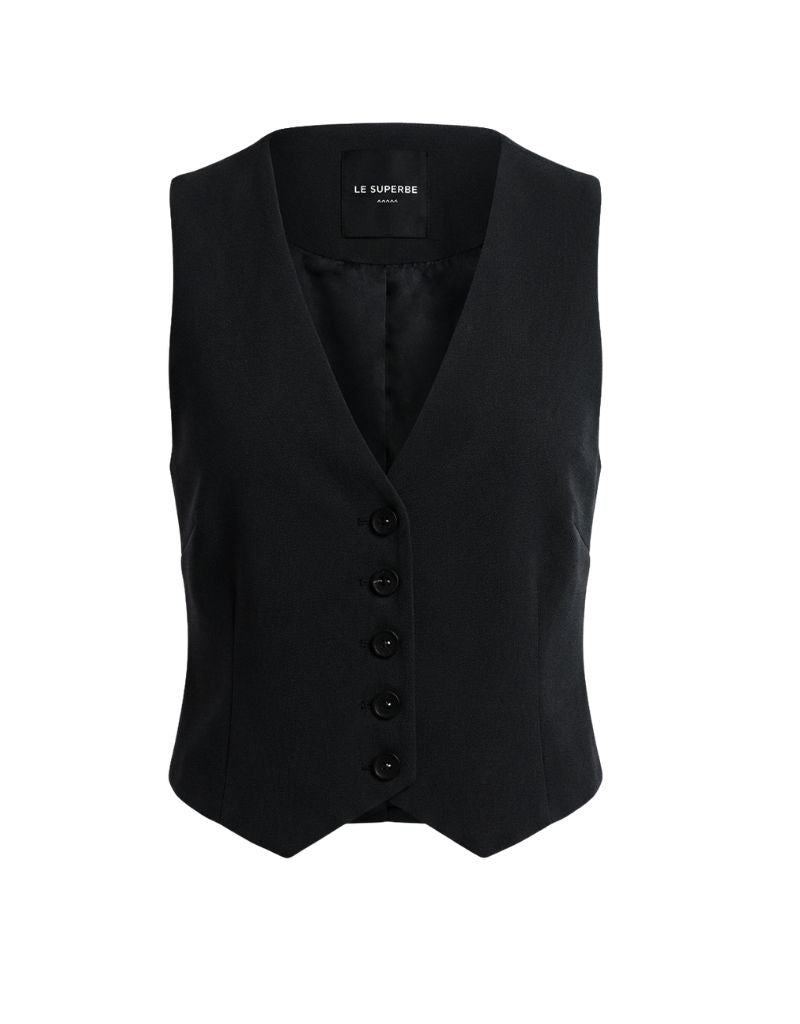 Le Superbe Techno Pique Ponti Vest Black