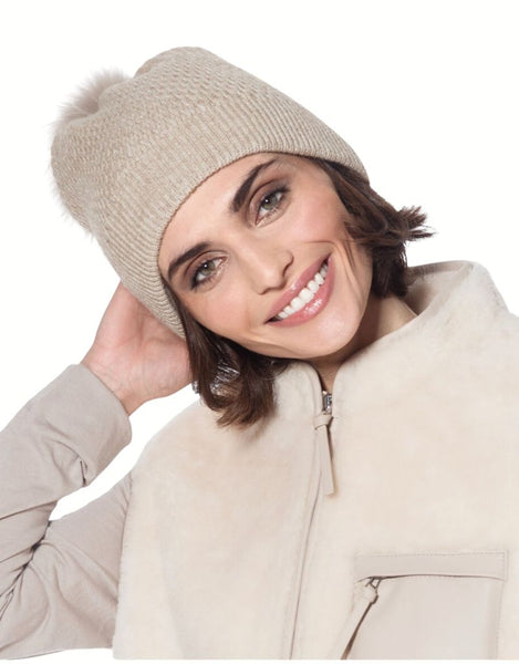 Linda Richards | HA-24 Textured Slouch Hat Taupe | I Am More display picture 3
