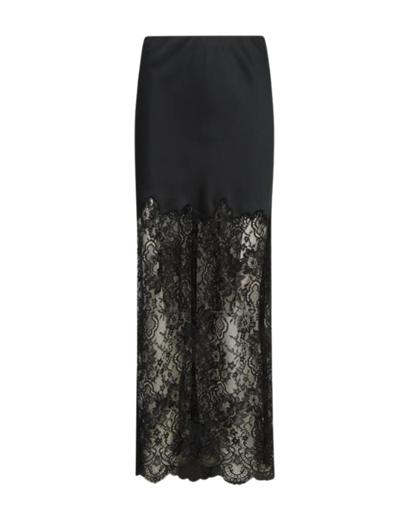 LoveShackFancy Ilene Skirt Black