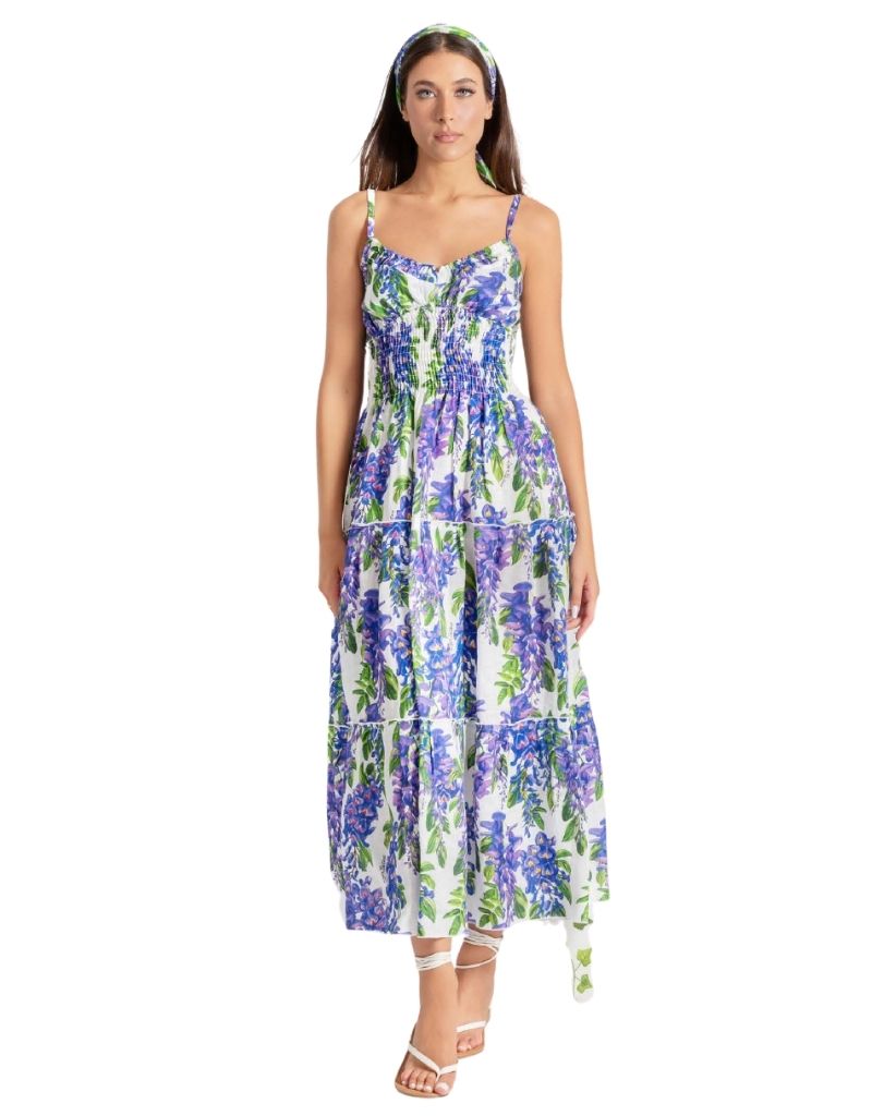 Luisa Positano Dress Ornella Long Glycine Viola