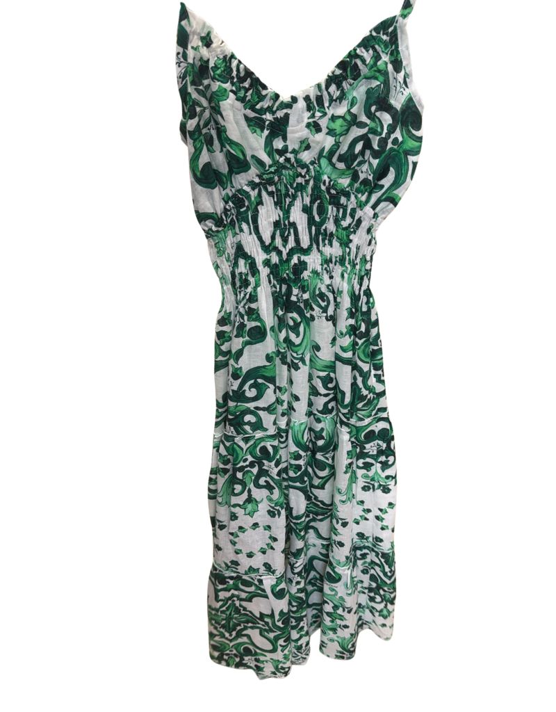 Luisa Positano Dress Ornella Long Green Ravello