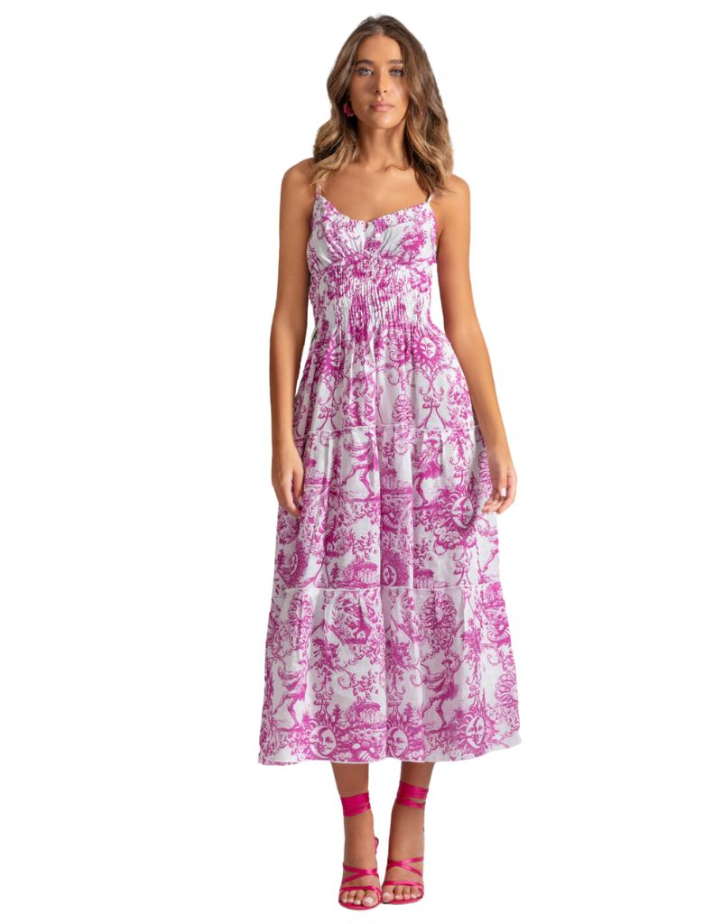 Luisa Positano Dress Ornella Long Pink Sun
