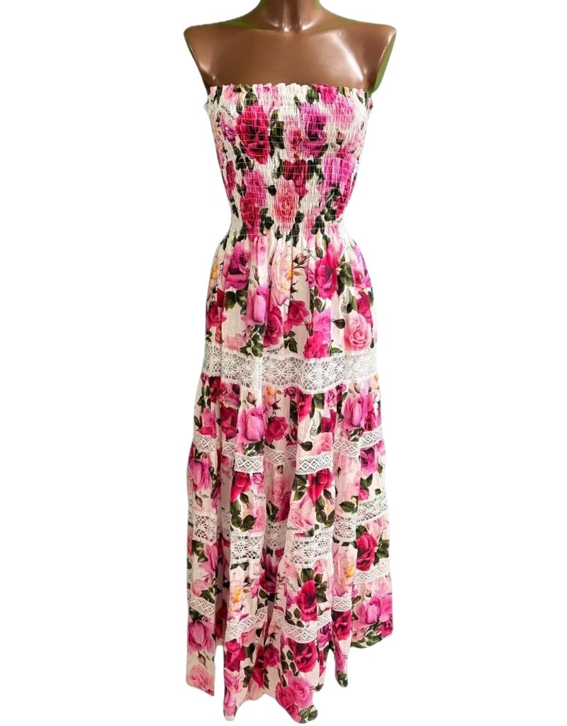 Luisa Positano Dress Tori Merletti Roses