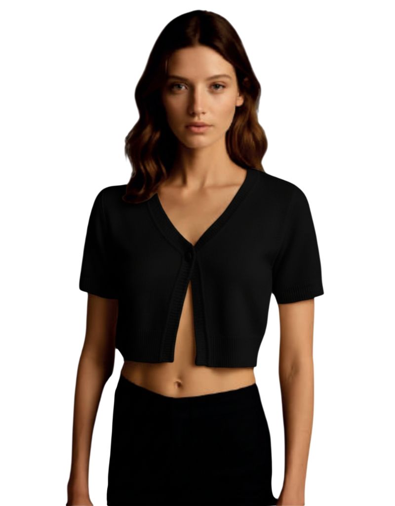 Maria Pavan SRY473 Mini Cardigan Black