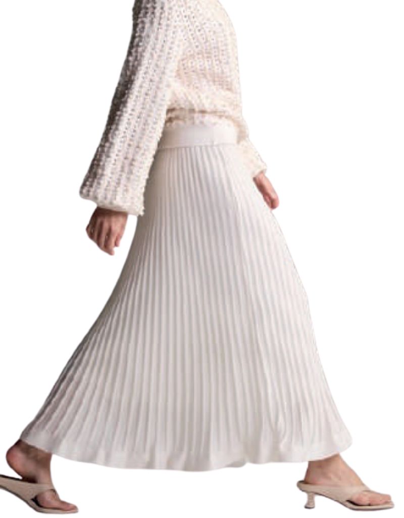 Maria Pavan SSG4628 Guilded Skirt Off White
