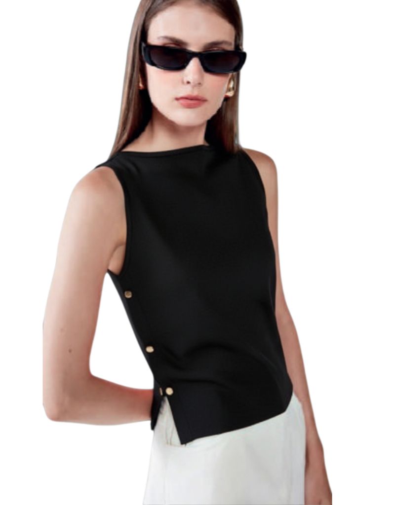 Maria Pavan SSG4662 Top Piercing Black