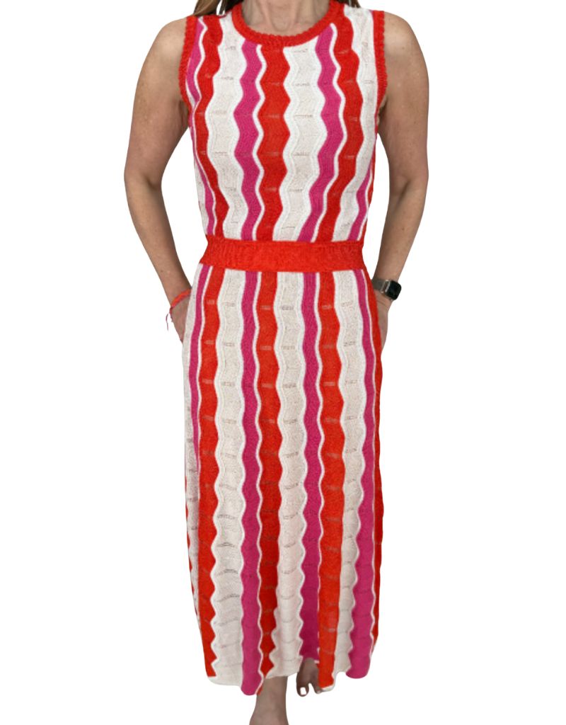 Maria Pavan SSG5095 Roses Dress Orange Viscolux