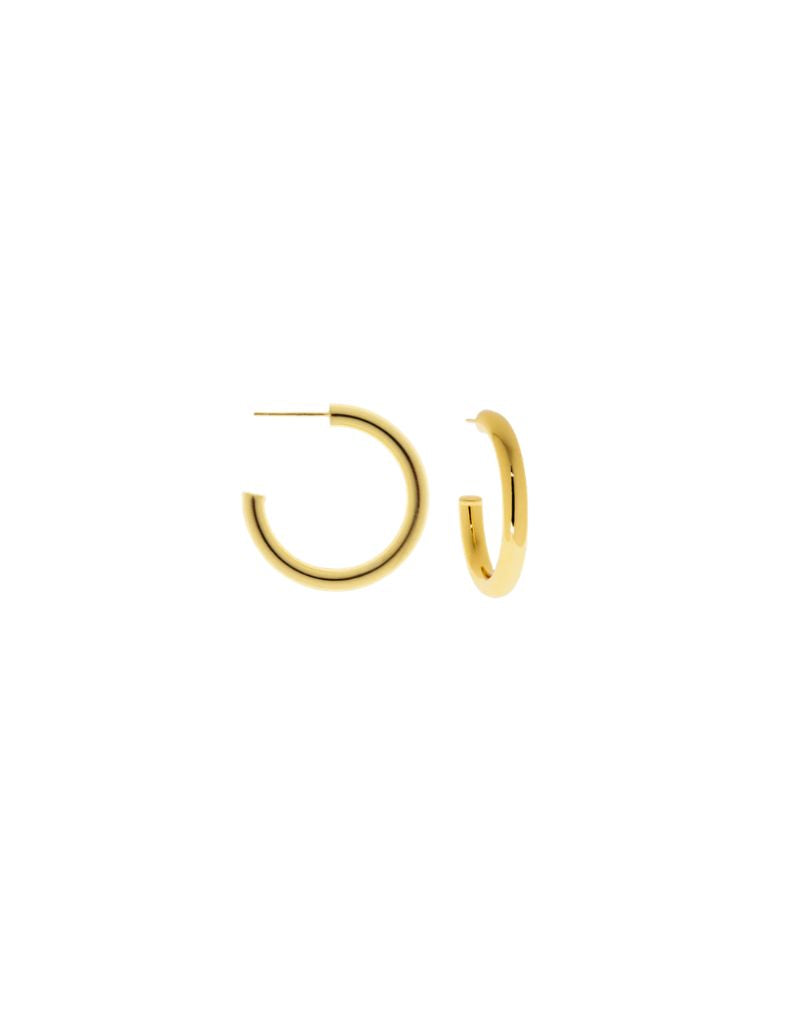Marlyn Schiff 1196E 1 1/4" Hollow Post Hoop Gold