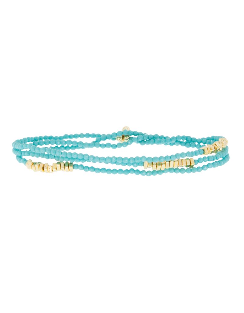 Marlyn Schiff 4074B Mini Stretch Bracelet with Rondelles G-Turquoise