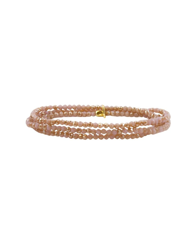Marlyn Schiff 9686B Rose AB Mini Beaded Stretch Bracelet