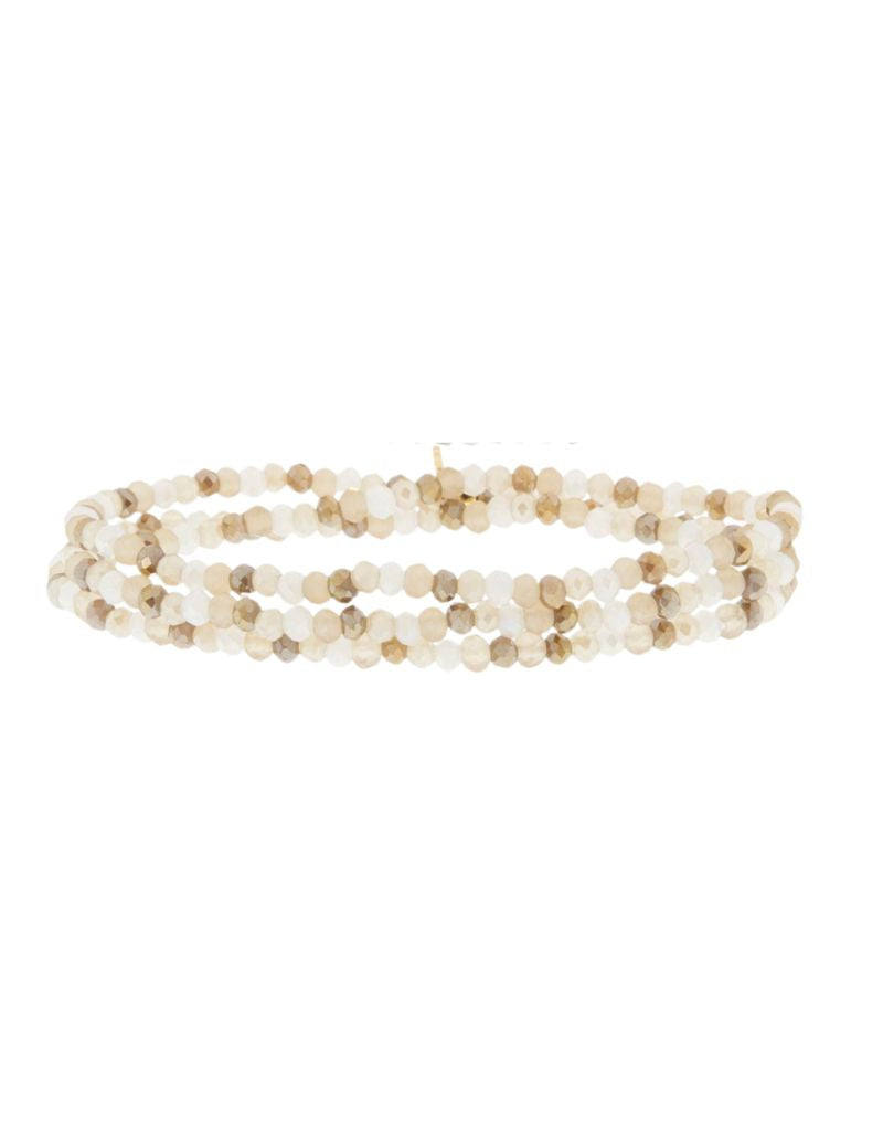 Marlyn Schiff 9686B Sand Mini Beaded Stretch Bracelet