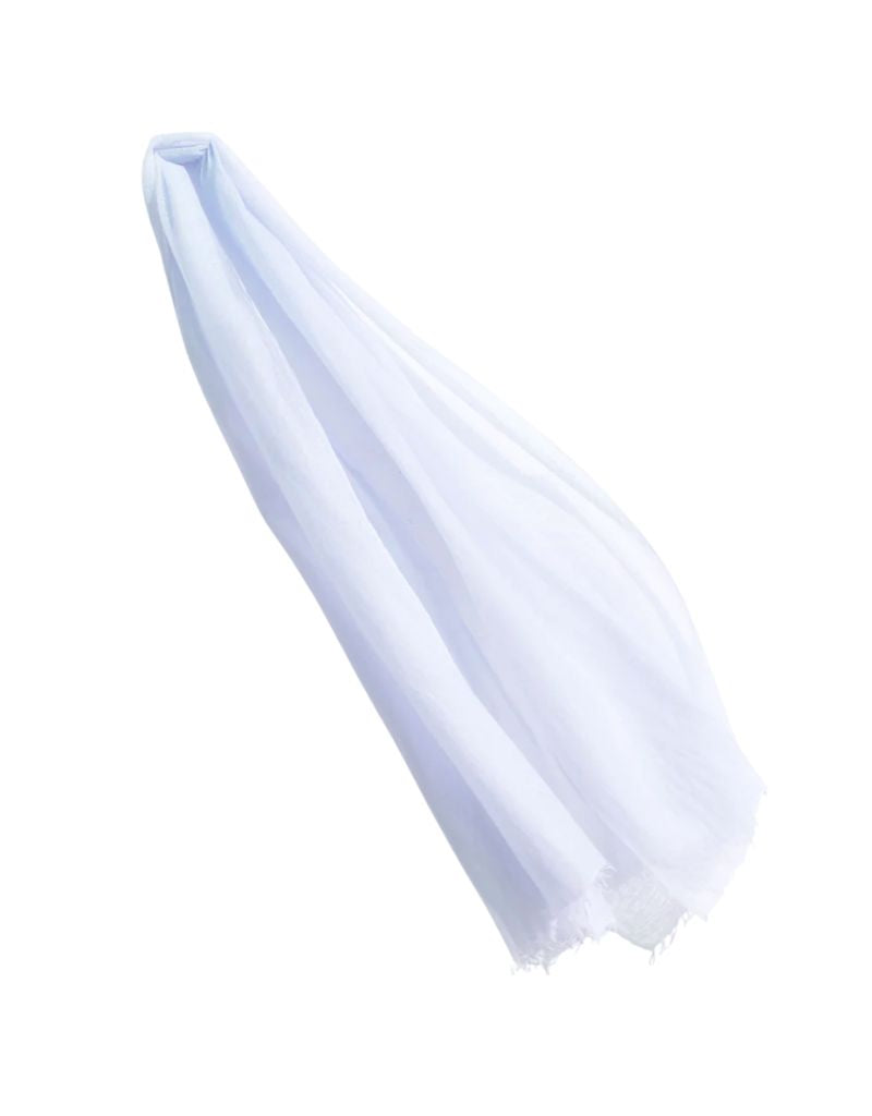 Meg Cohen Cashmere Whisper Featherweight Stole Scarf Pale Blue