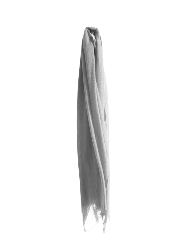 Meg Cohen Design Cashmere Whisper Featherweight Stole Scarf Silver
