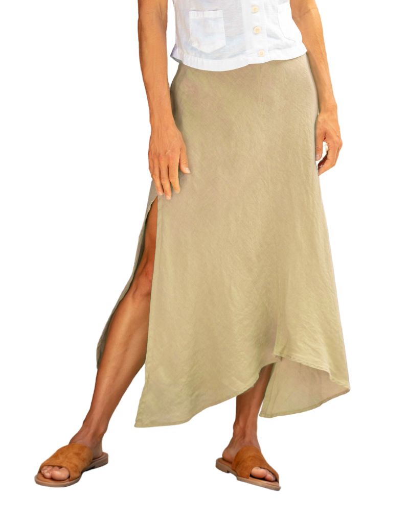 Mila Linen Skirt LI-243 Sand