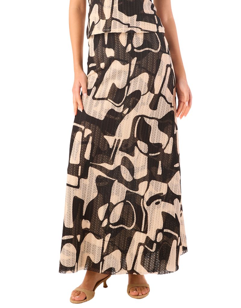 Misa Los Angeles Ekat Skirt Abstract Marble