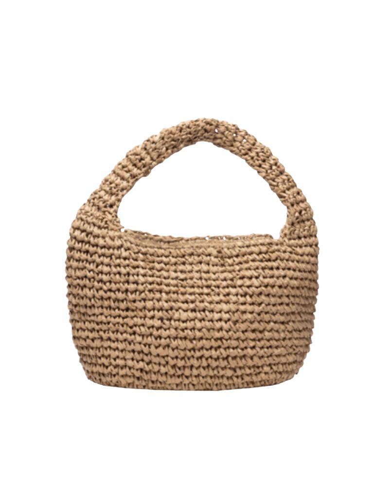 Nikki Beach Karina Hobo Straw Tote Toast