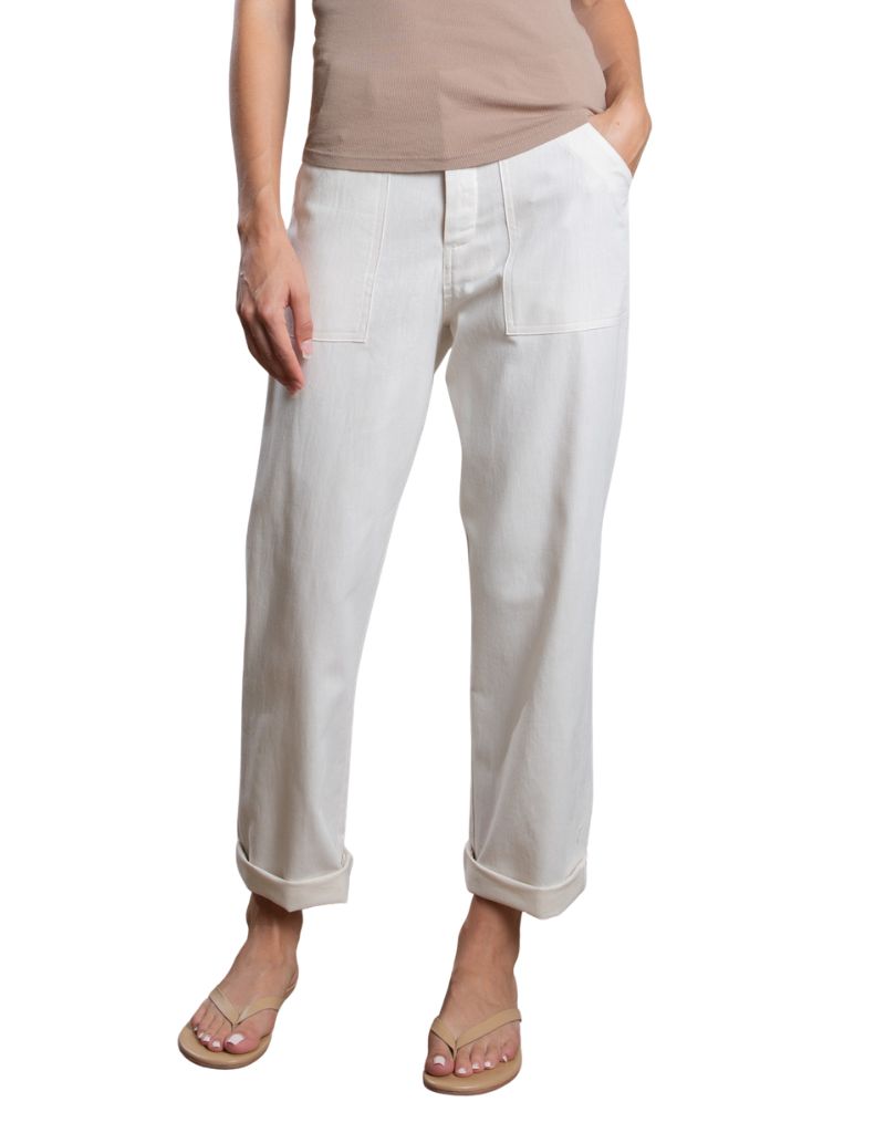 Pharaoh Ellis Pant in Linen Twill Bone