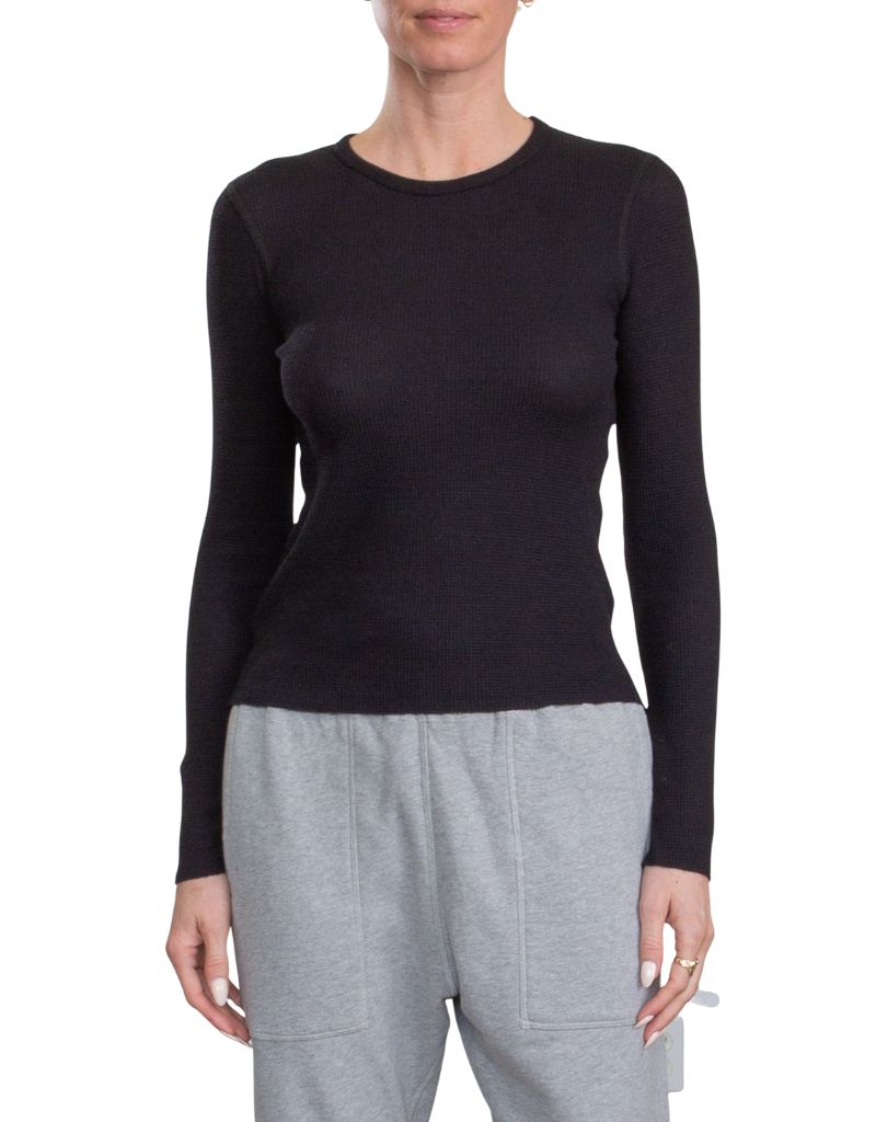 Pharaoh Jimmy Long-Sleeve Tee In Lightweight Rib Black 