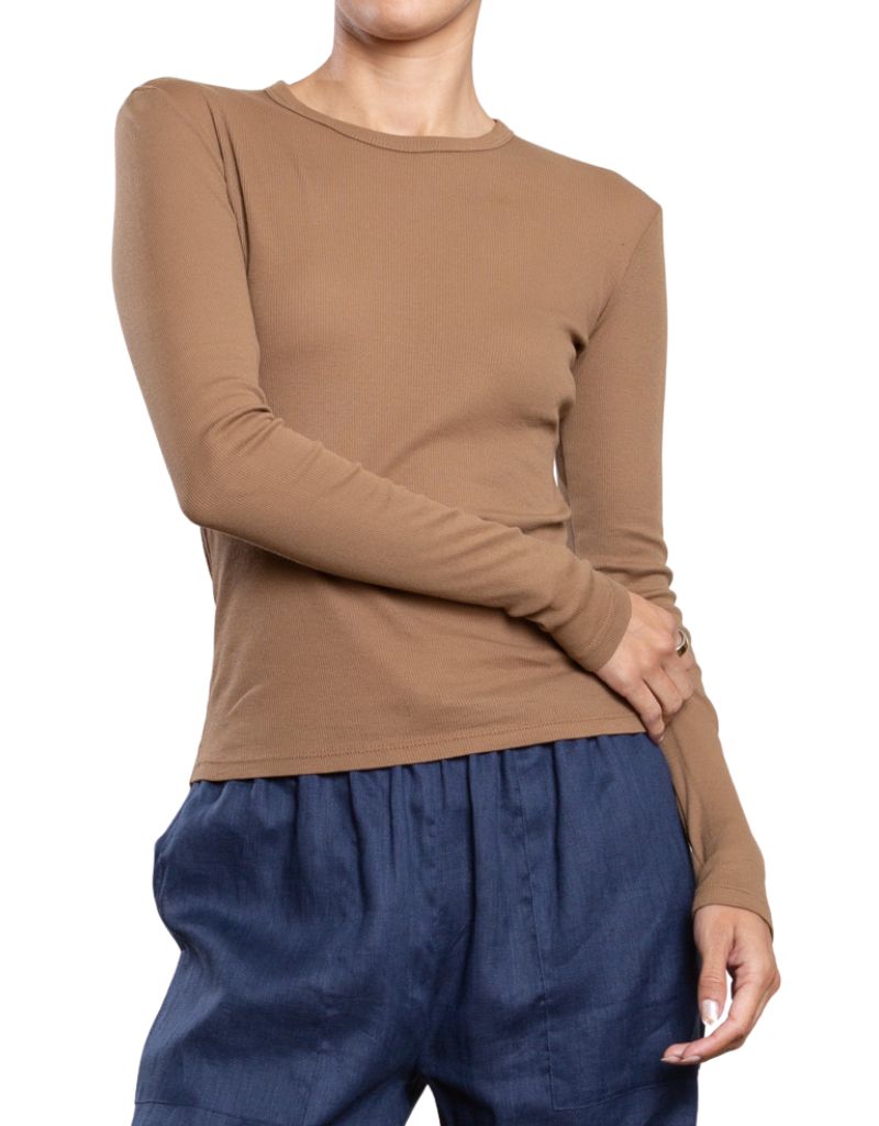 Pharaoh Jimmy Long-Sleeve Tee In Lightweight Rib Foundation