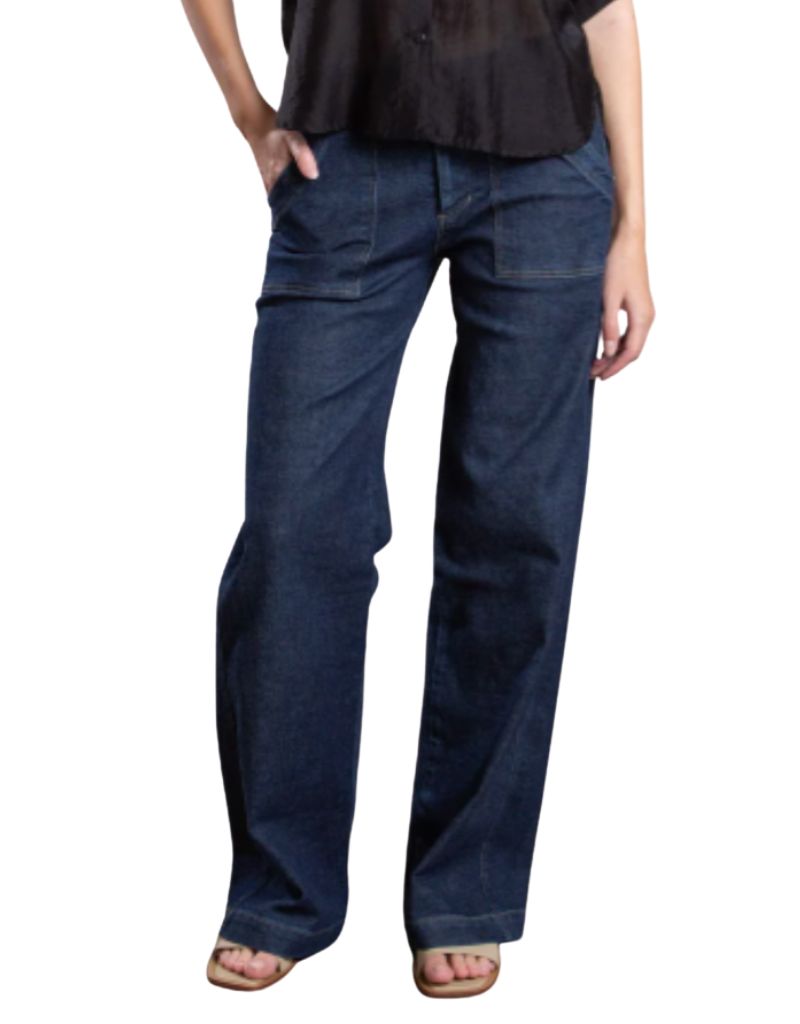 Pharaoh Max Pant In Stretch Denim Dark Wash 