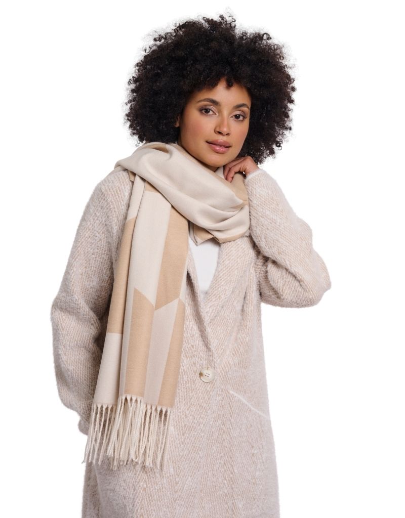 Rino & Pelle Esen Scarf with Dessin Birch Oat