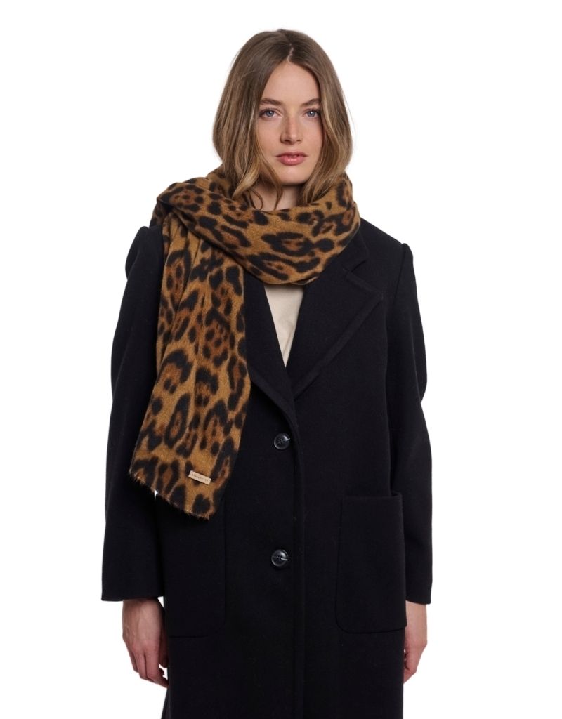 Rino & Pelle Hutton Scarf Dessin Leopard