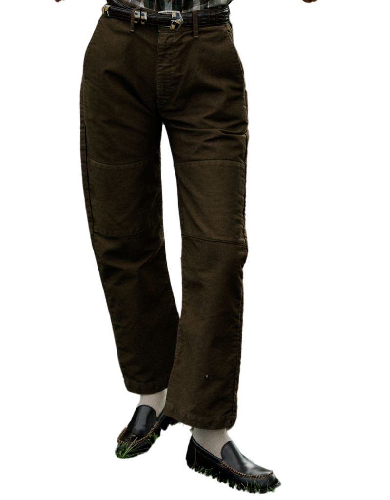 Women's River Pant in Garment Dyed Recycled Cotton Mud