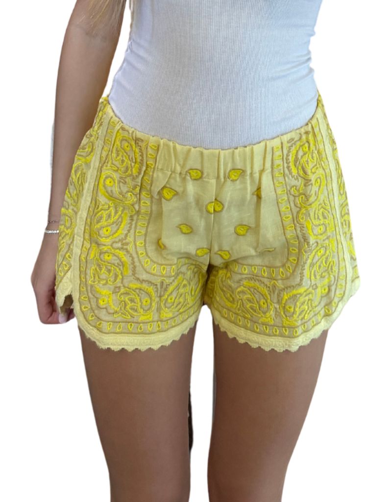 Bandana Shorts Yellow