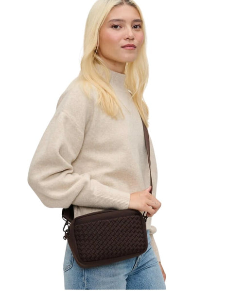Inspiration Woven Neoprene Crossbody Chocolate | Sol and Selene