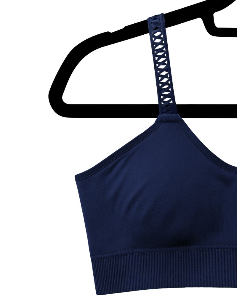 Strap-Its Navy Bra with Attached Couture Lace Strap