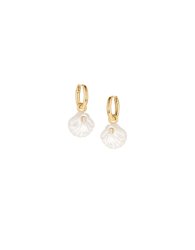 Thatch Coquille Mother Of Pearl Hoop Earrings