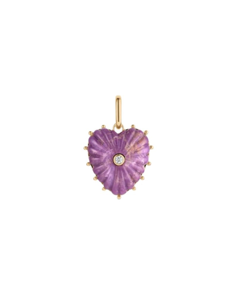 Thatch Malene Purple Mica Heart Clip Charm