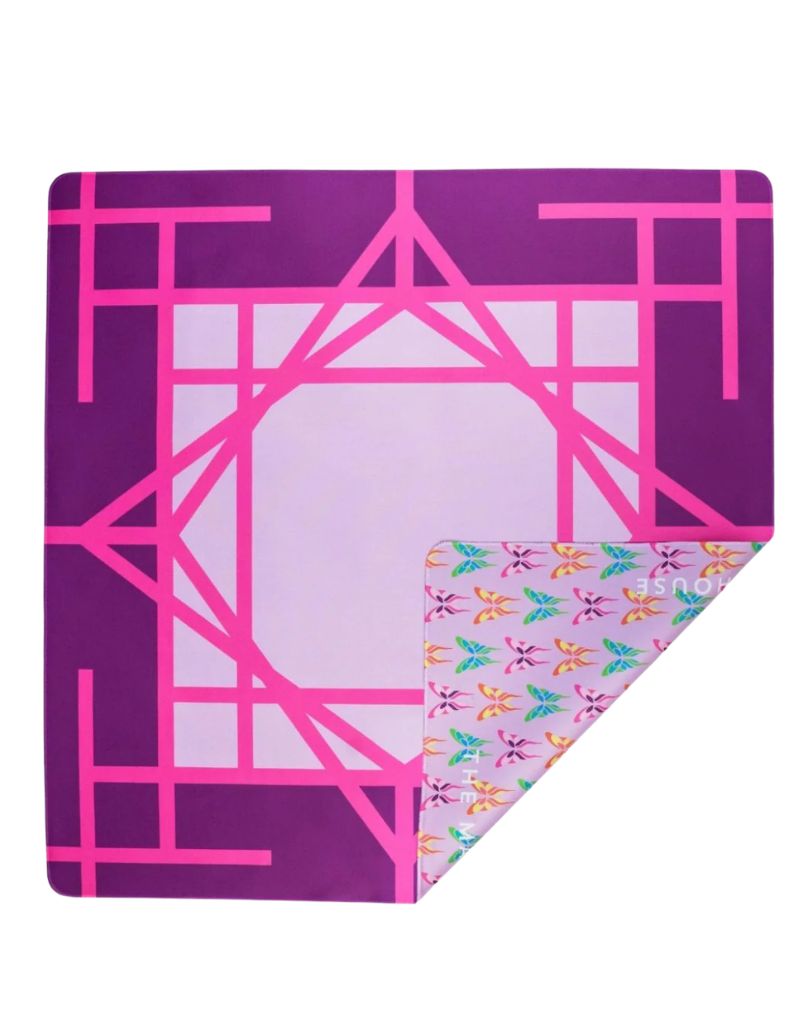 The Mahjong House Lilac Garden Double-Sided Travel Mahjong Mat