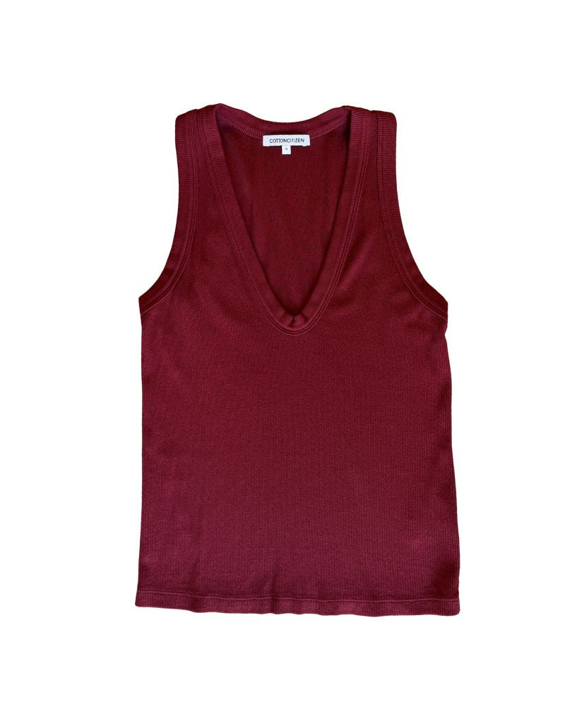 Verona U Neck Tank Oxblood