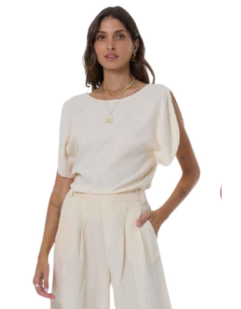 Young Fabulous & Broke Flutter Top Chalk Pigment