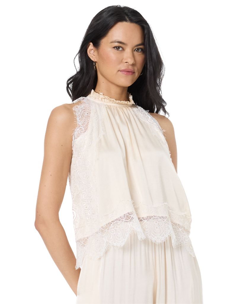 Young Fabulous &amp; Broke Celeste Lace Top Oyster