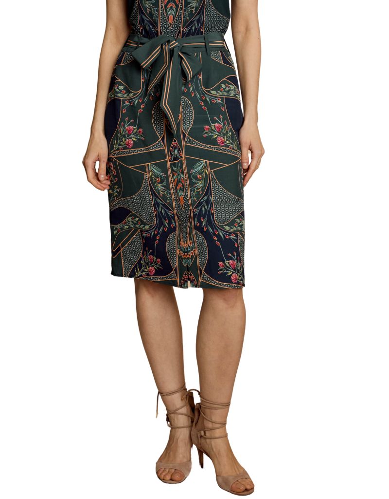 Sora Skirt in Patchwork Flower F26