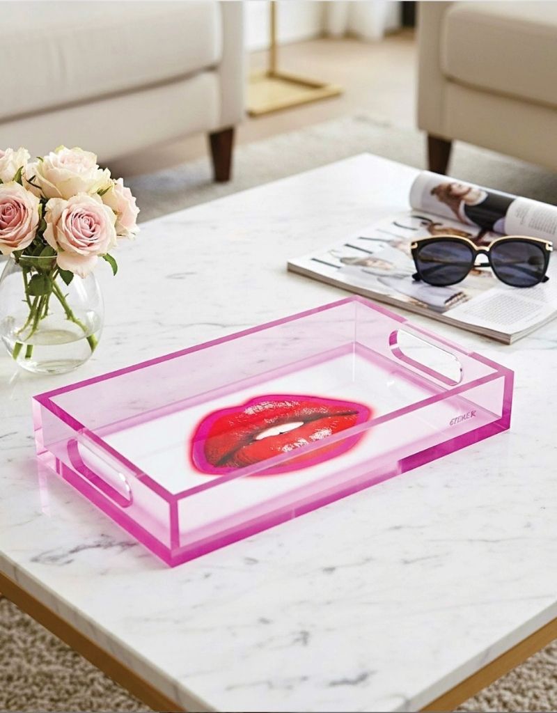 Daydream Kiss Acrylic Small Rectangle Tray